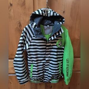 Volcom Stone Snowboard Ski Winter Jacket  Boys Size LG - 8,000 MM fill.
